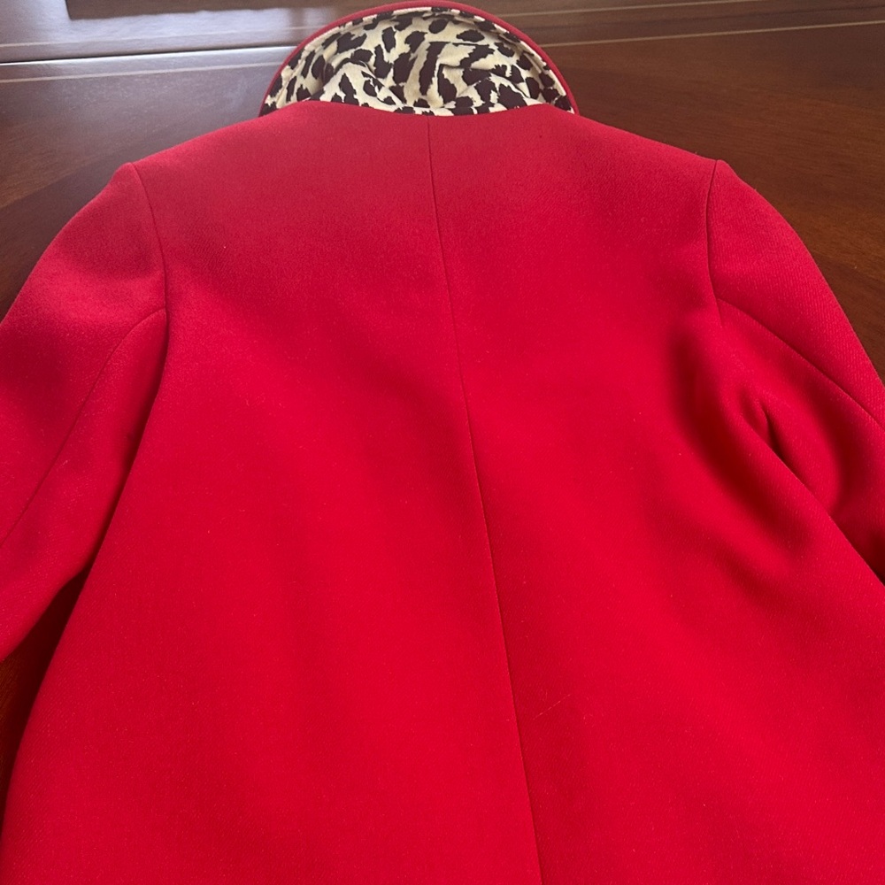 Piazza Sempione Red Wool Double-Breasted Coat – Made in Italy Size 40 - Picture 15 of 16